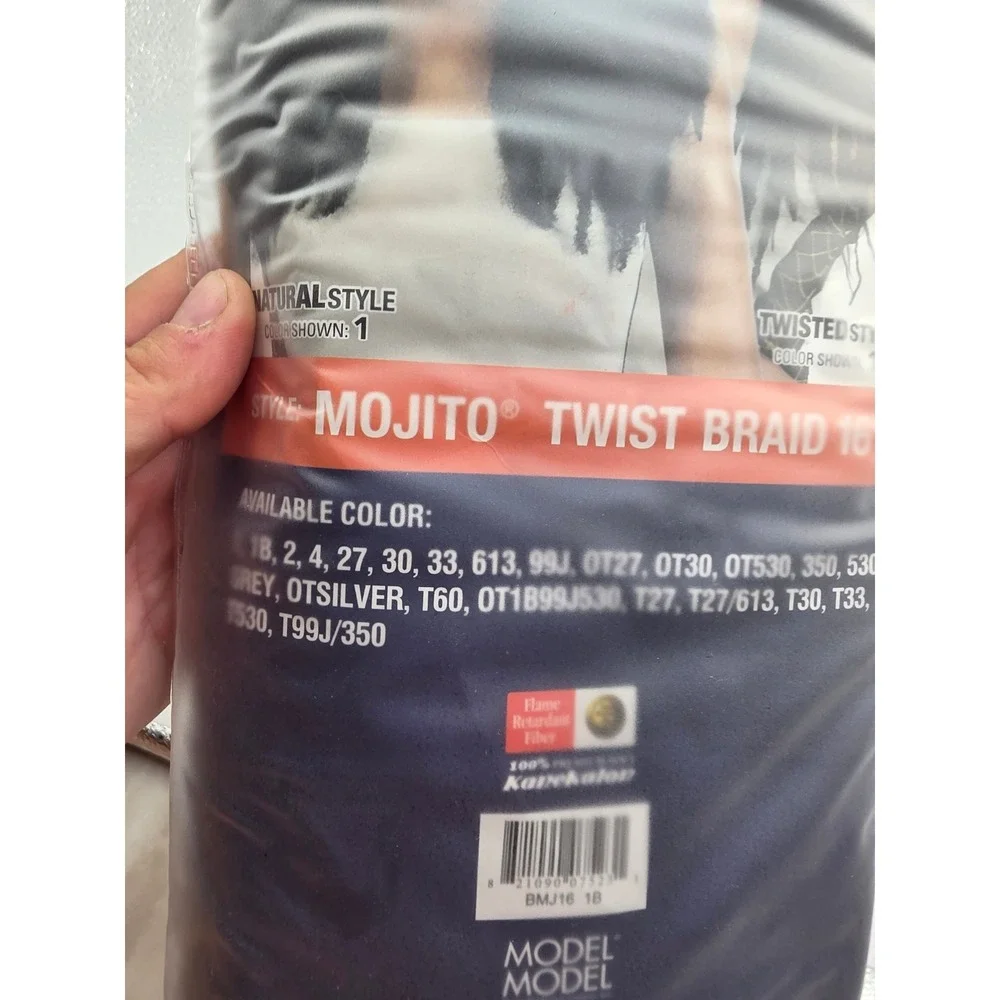 Model Model Cuban Twist Mojito Twist Braid 16 Inch Hair Extensions Color 1B k4